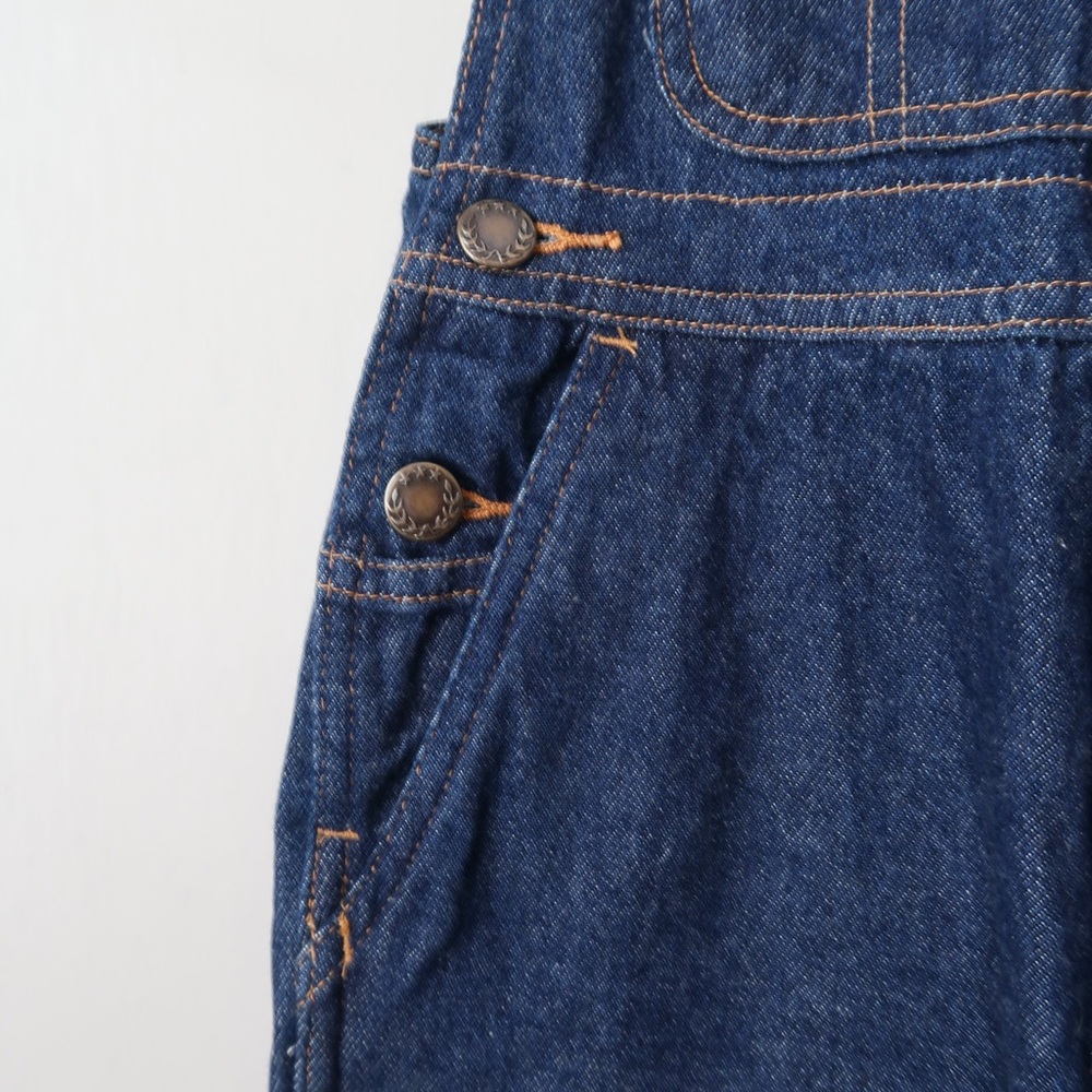 Vintage 90s Y2K Tommy Hilfiger Wide Leg Dark Wash Overalls Girls XL - Picture 6 of 9